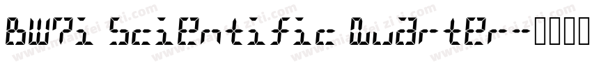 BW7i Scientific Quarter字体转换